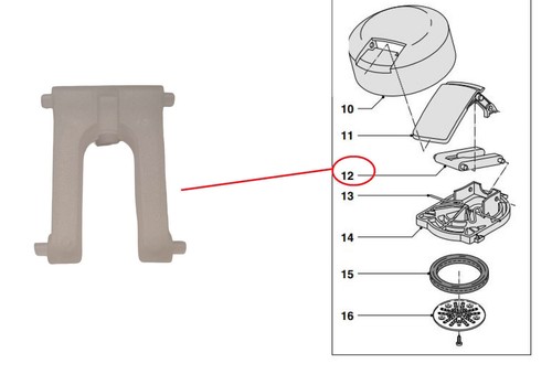 Chamber lever handle lid - chamber,